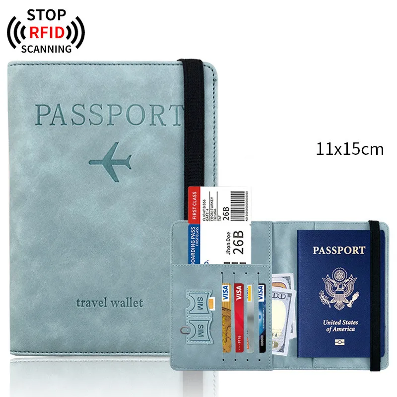 2022 ECO New Passport Holder Card Slots Cute Passport cover Waterproof Rfid Blocking Travel Wallet