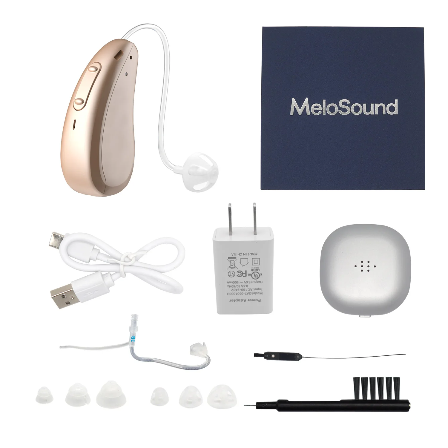 Digital BTE mini  Rechargeable Aparatos Auditivos Waterproof Appareils Auditifs Sound Amplifier Wireless Hearing Aid