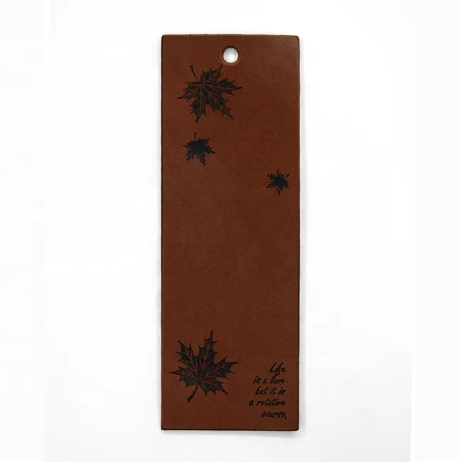 Fashion Custom Brand Name Logo PU Leather Label and Patches for Denim Jeans