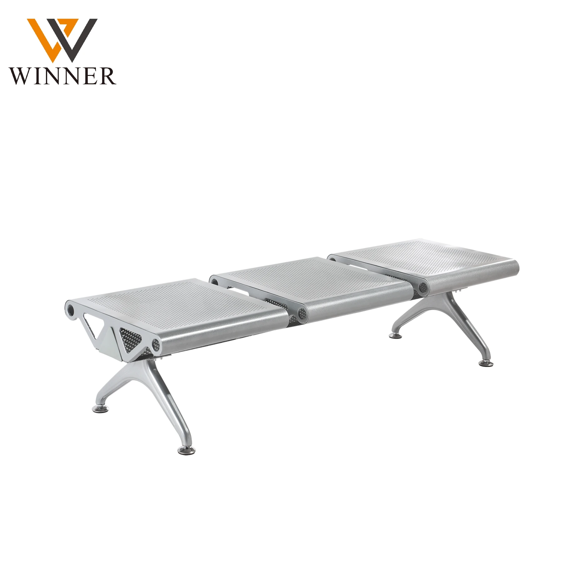 Foshan manufacturer plastic metal durable comfortable reception customer 3 seater waiting Chair