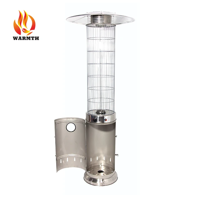 Good quality high open tank CE certificate  Round  glass tube gas patio heater use in outdoor