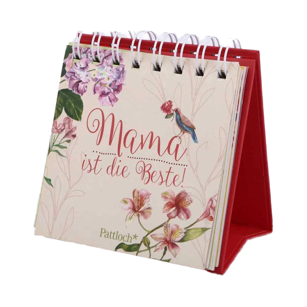 custom desk calendar printing wholesale, Offset printing OEM design spiral binding paper calendar