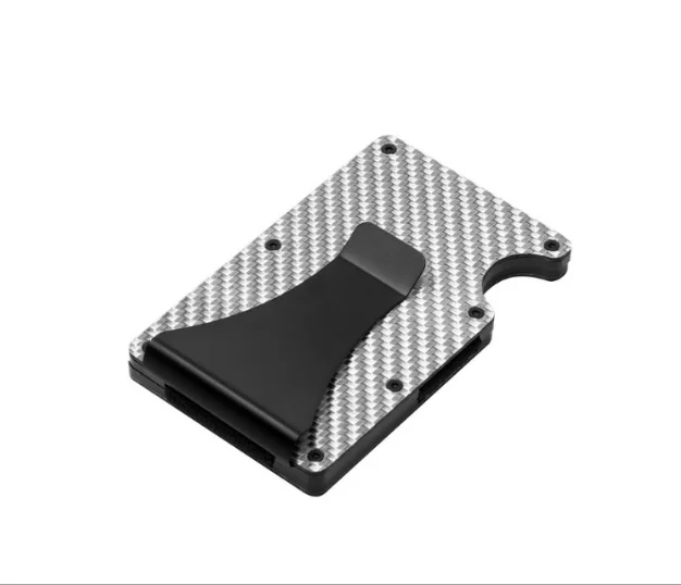 Держатель для удостоверения личности металлический кошелек RFID блокирующий держатель кредитных карт тонкий чехол из углеродного волокна путешествий
