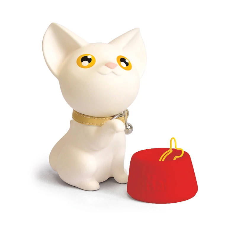 
Likable Cat Shaped Card Clip Holder Magnetic Paper Clip Holder 