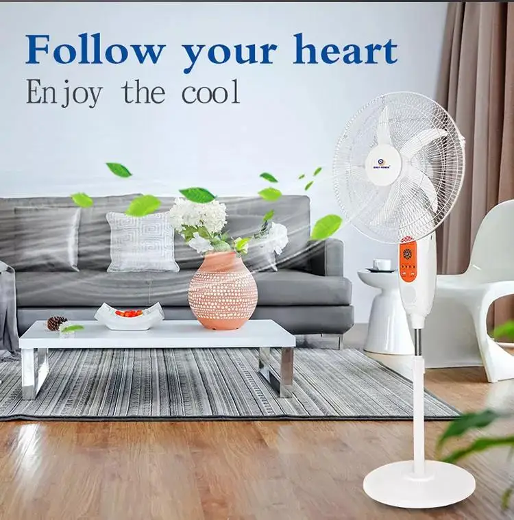 12v dc solar panel electric energy rechargeable stand floor fan price for home 16 inch with battery and lights