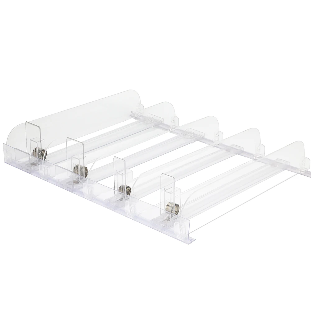 Cigarette Stand Hot Sale Drink Can Organizer Tray Display Shelve Automatic Can Spring Loaded Pusher system Tobacco Shelf Pusher