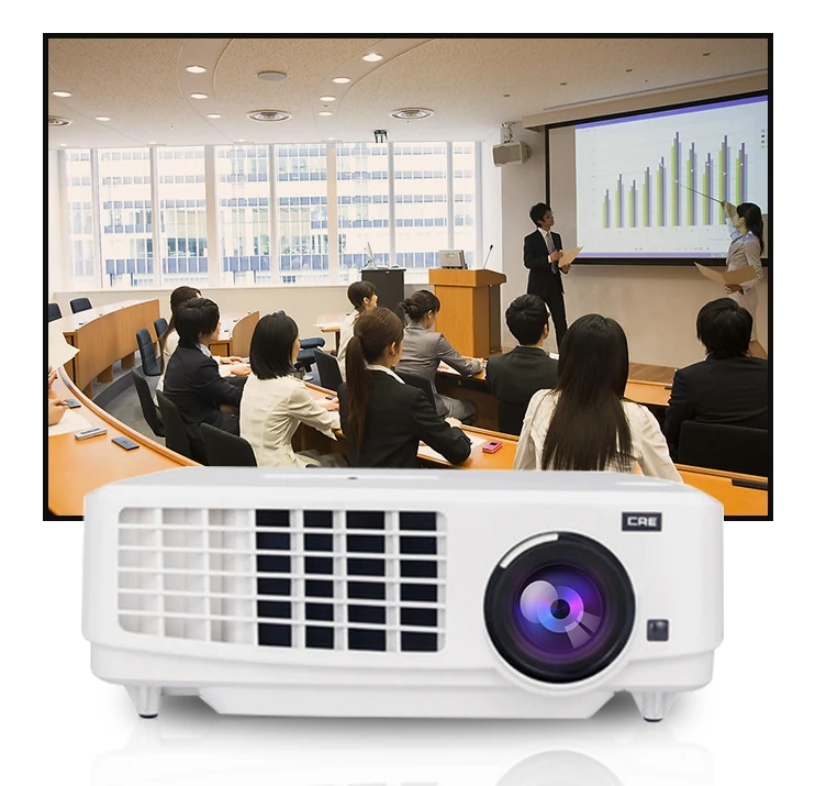 Беспроводной 3LCD 3LED 1920x1080 долговечный высококонтрастный реальный 1500 ANSI люменов проектор для обучения