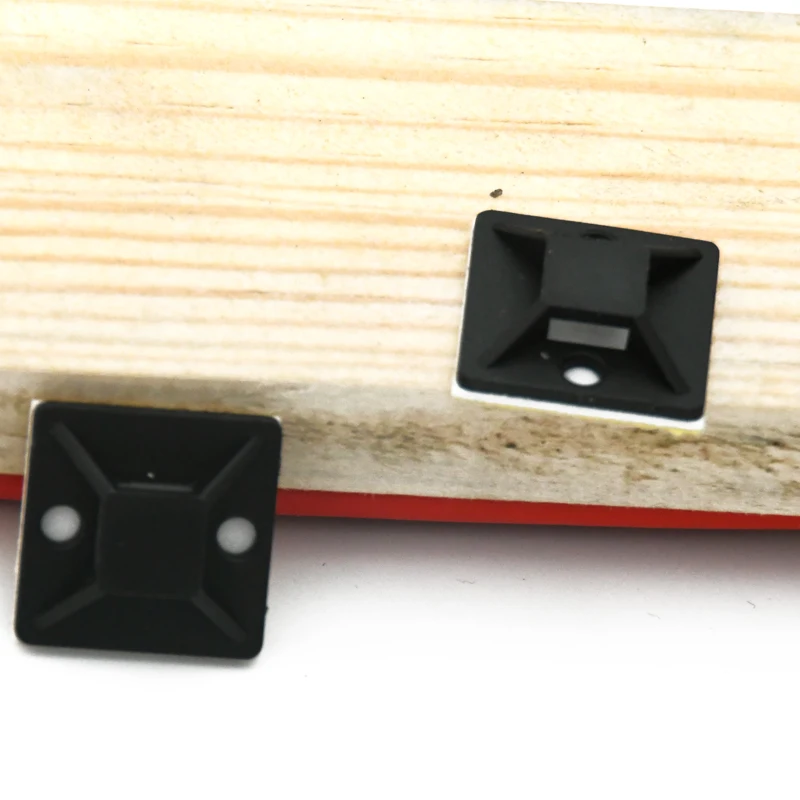 2023 New Product 20*20 mm Self Adhesive Cable Tie Mounts Wire Tie Base Holders