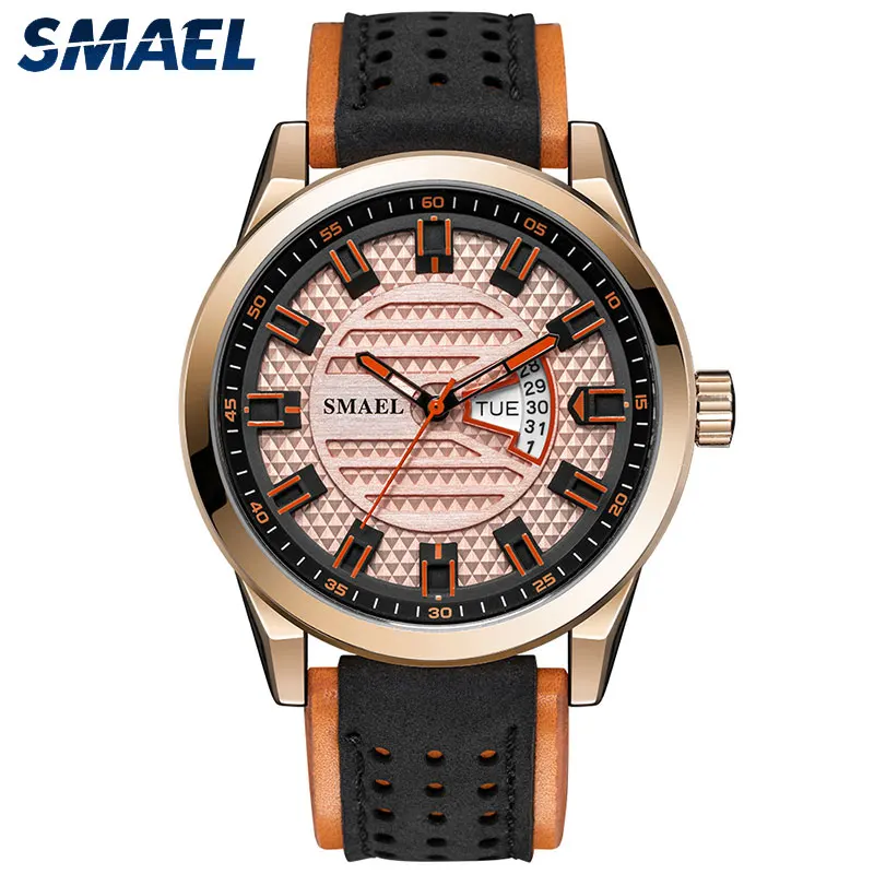 SMAEL waterproof watch men analog quartz wrist watch 9120 customizable