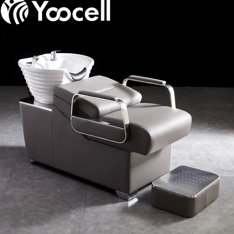 Yoocell hairdressing wash chair shampoo bowl sink modern backwashing shampoo bed for salon beauty