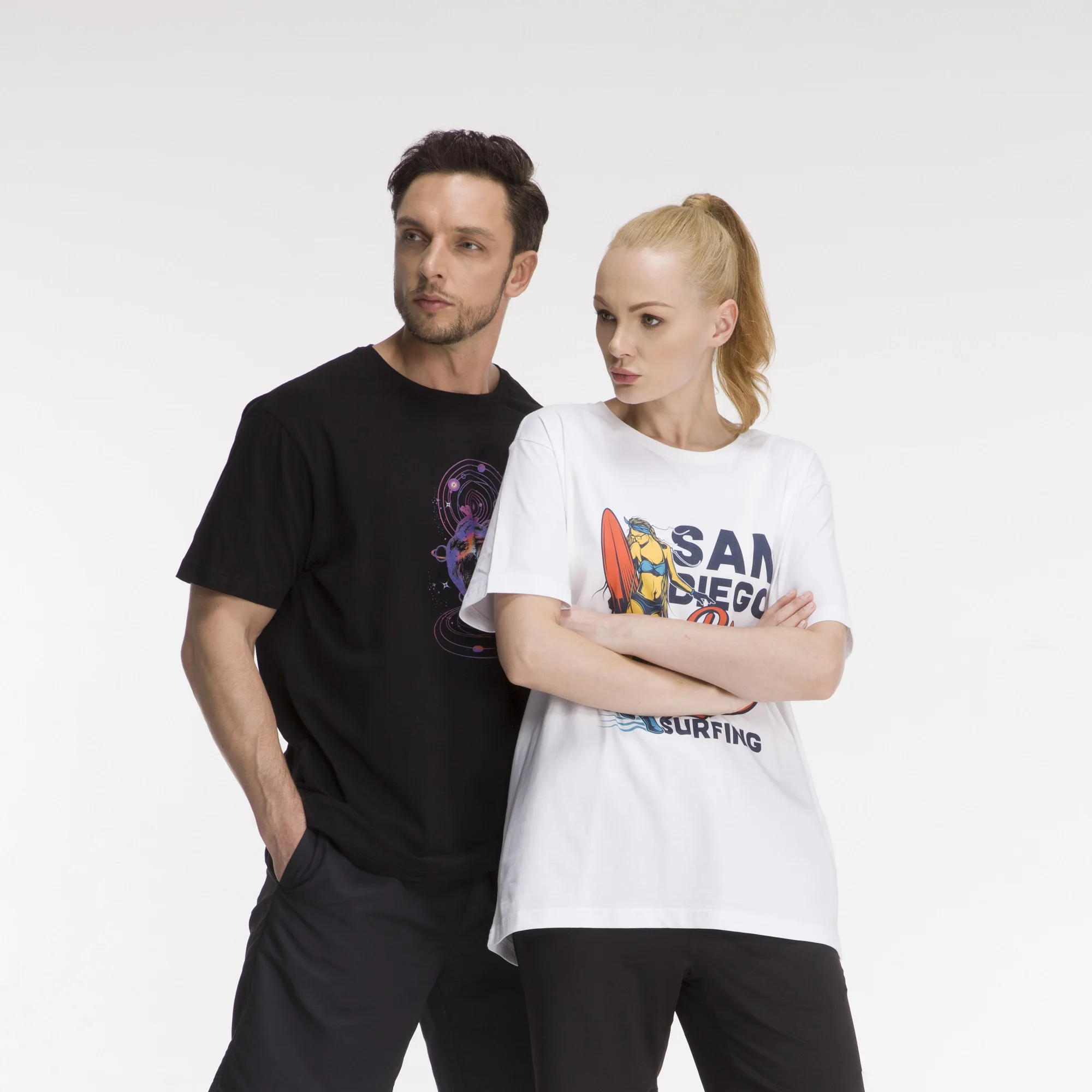 
Low MOQ OWN Design Custom made t shirts Printing oversize tees embroidery unisex 100% Cotton T-shirt with individual print Logo 