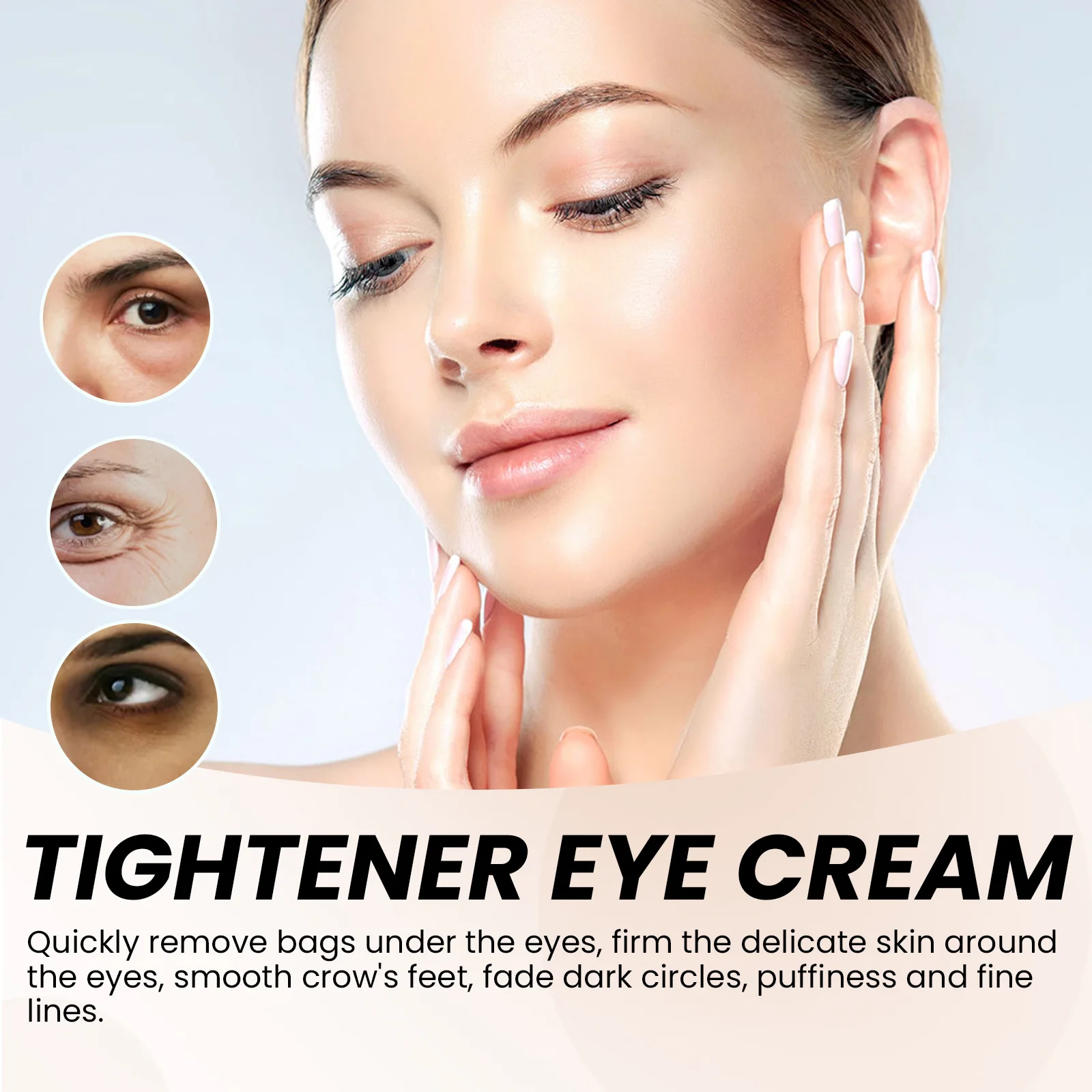 YURHERSU Instant Firming Eye Cream Moisturizing Firming Fade Wrinkles Dark Circles Eye Bags Hydrating Skin around Eyes