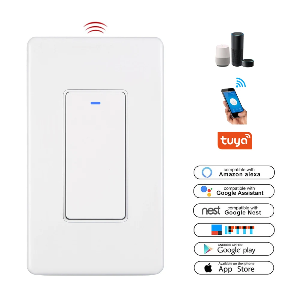  Ledeast DS-122D 2 4 ГГц Wi-Fi переключатель света голосового управления Smart Life Alexa Echo dot Google Home IFTTT нам WiFi