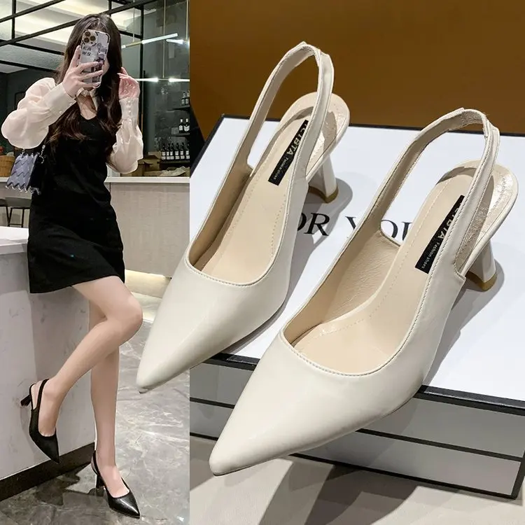 RTS Factory Price New Latest Popular slip on Pointed Toe Ladies High Heels Pumps Women Pump Sandals