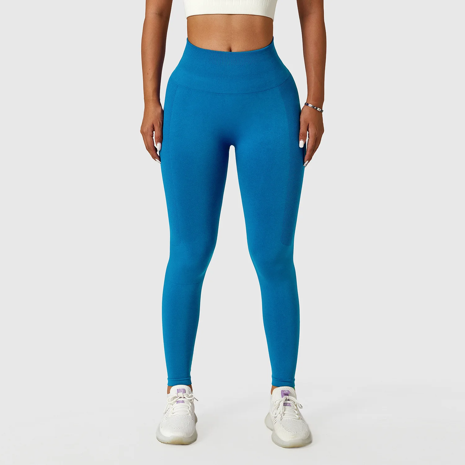 Stitch color leg side design four strands of wire scrunch butt yoga pants custom logo Super Elastic Gym Fitness Leggings