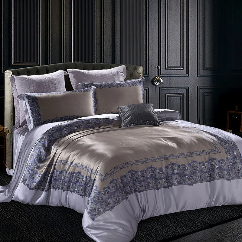 new wedding bed sheet design 100% 16mm Mulberry Silk bedcover bedding set