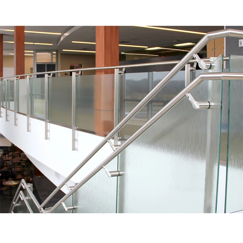 Customized Stainless Steel Balustrade Square Post Glass Railing for Staircase China Manufacture