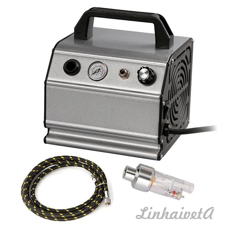 Аэрограф LinhaivetA для украшения тортов, компрессор для нейл-арта, мини-насос с воздушной щеткой