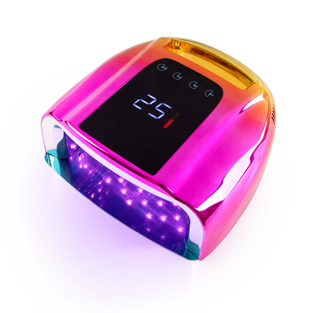 Professional 96w Pro Cure Wireless Dual Light Rechargeable Cordless Gel Dryer Sun UV LED Nail Lamp for Salon Manicure