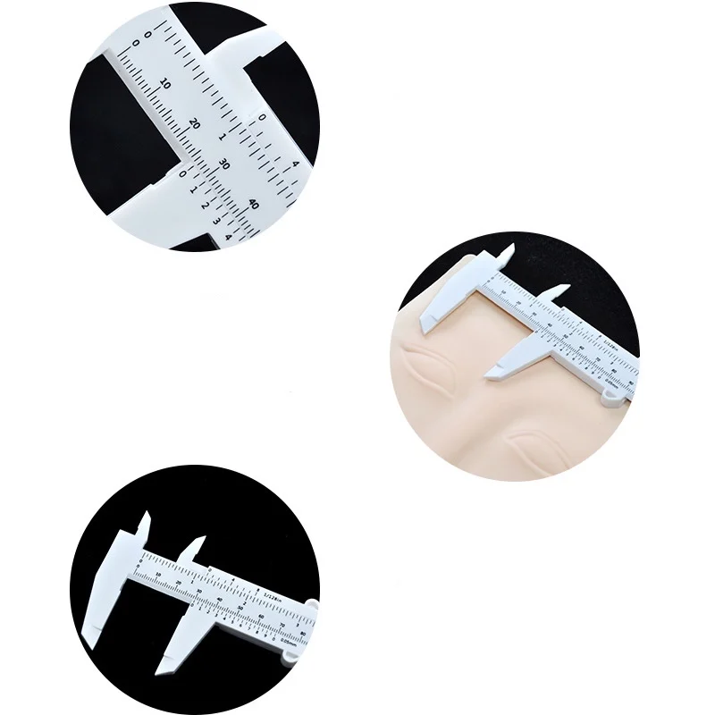 150mm Plastic White Vernier Calipers for Body Art-Microblading Accessories Microblading Ruler Making Tool