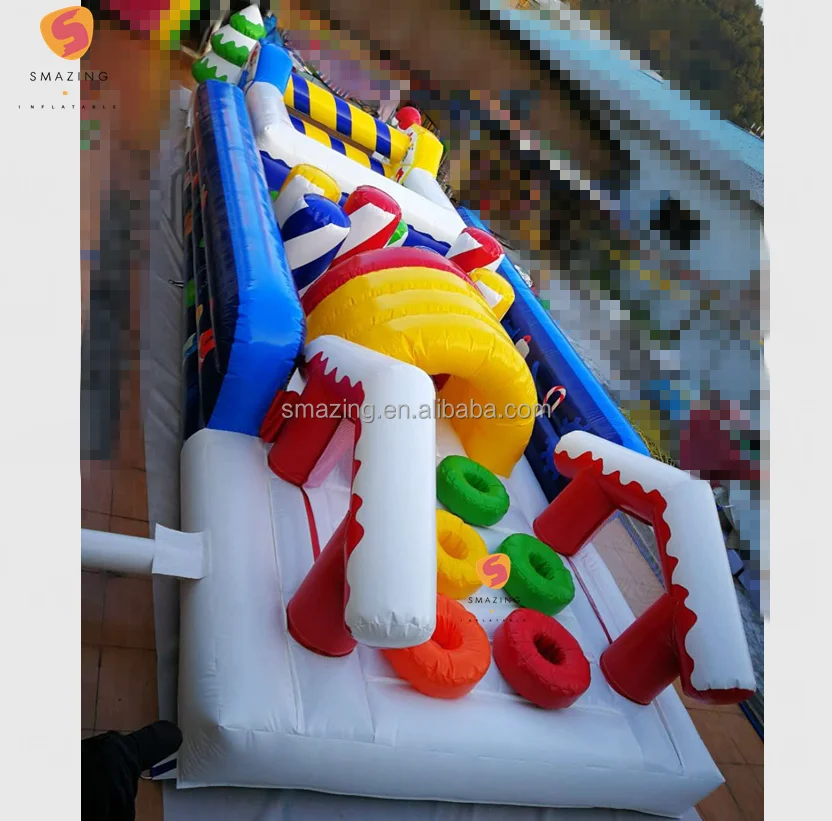 new outdoor christmas kids inflatable  obstacle course for sale