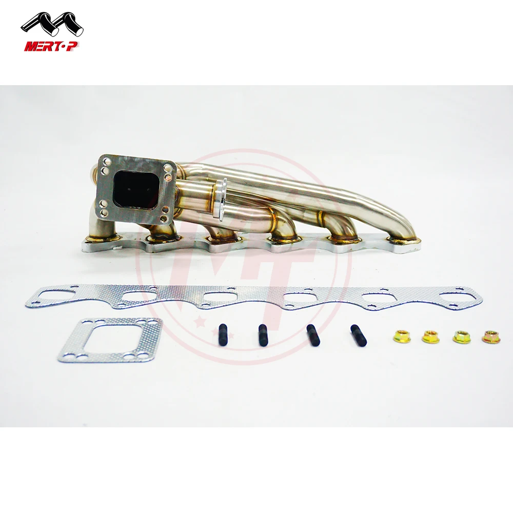 Mertop New design 3mm thick steam Exhaust Manifold for B*W M30 E30 333i/E34 535i/E28 533i/E24 635CSi/E9 T3/T4 Flange 1984-1988