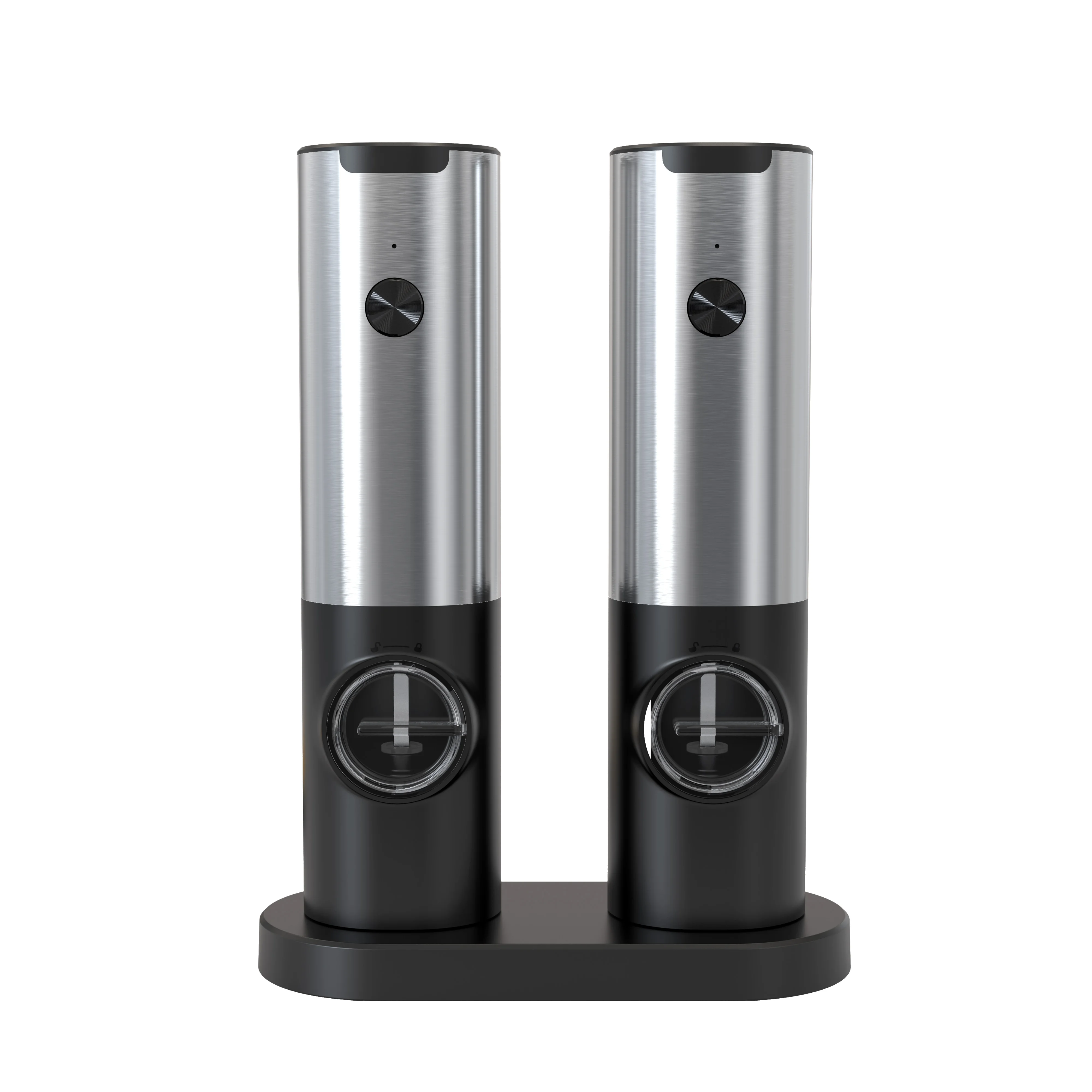 Battery Powered Adjustable 5 Levels of Coarseness Electric Pepper and Salt Grinder Set