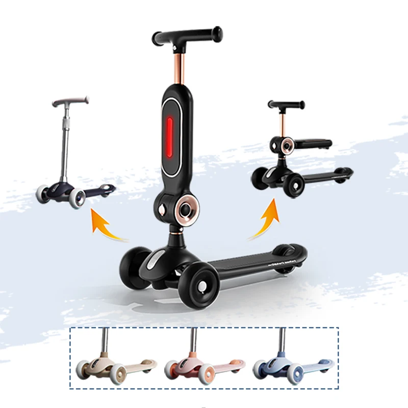 Wholesale Price Foldable Design 3 Wheel Push Scooter For Children/Kids Scooter With Light