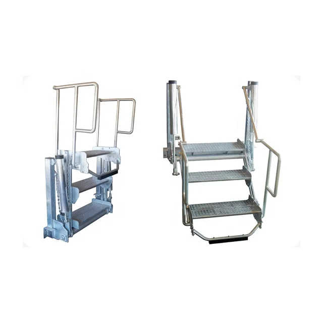 3 шага OEM алюминиевая телескопическая стремянка платформы лестницы продукт с поручни для бак фермы высокого рабочих инструментов промышленного