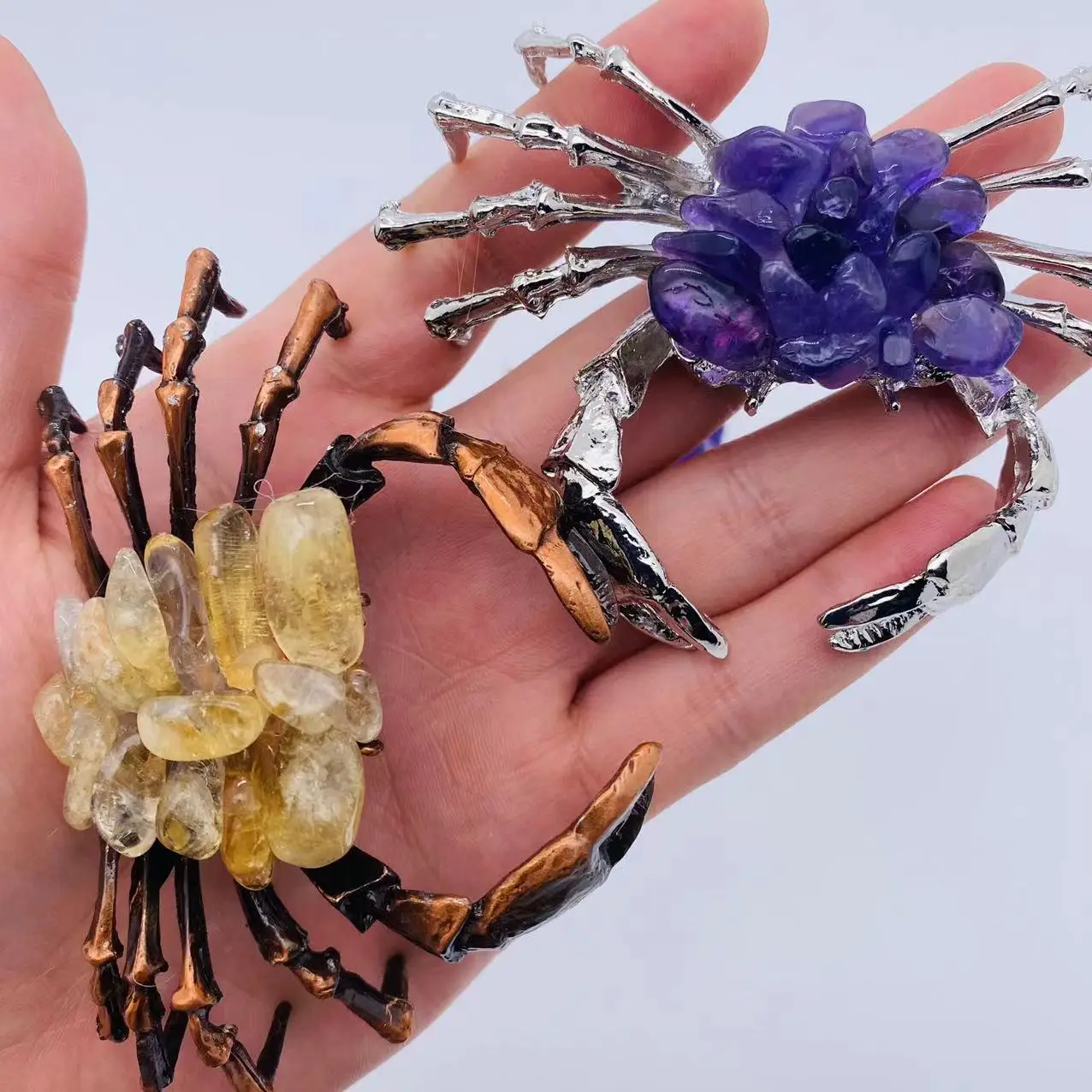 Wholesale Crystal Healing Stones Crystal Crafts Animal shape Crystal Crab For Halloween Decoration