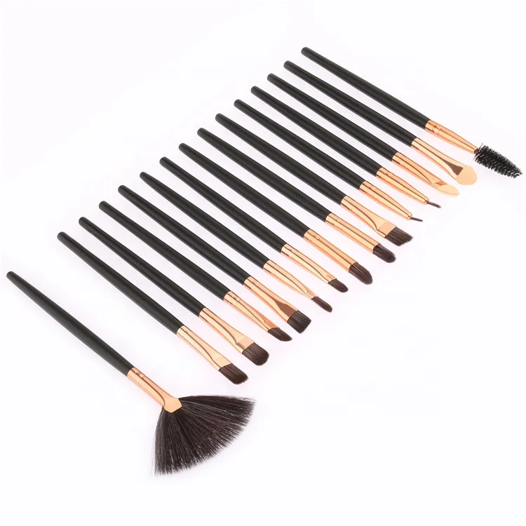 New Makeup Brush Best Selling Creative Fashion Makeup Brushes Cosmetic 15Pcs Kabuki Champing Gold Makeup Brush