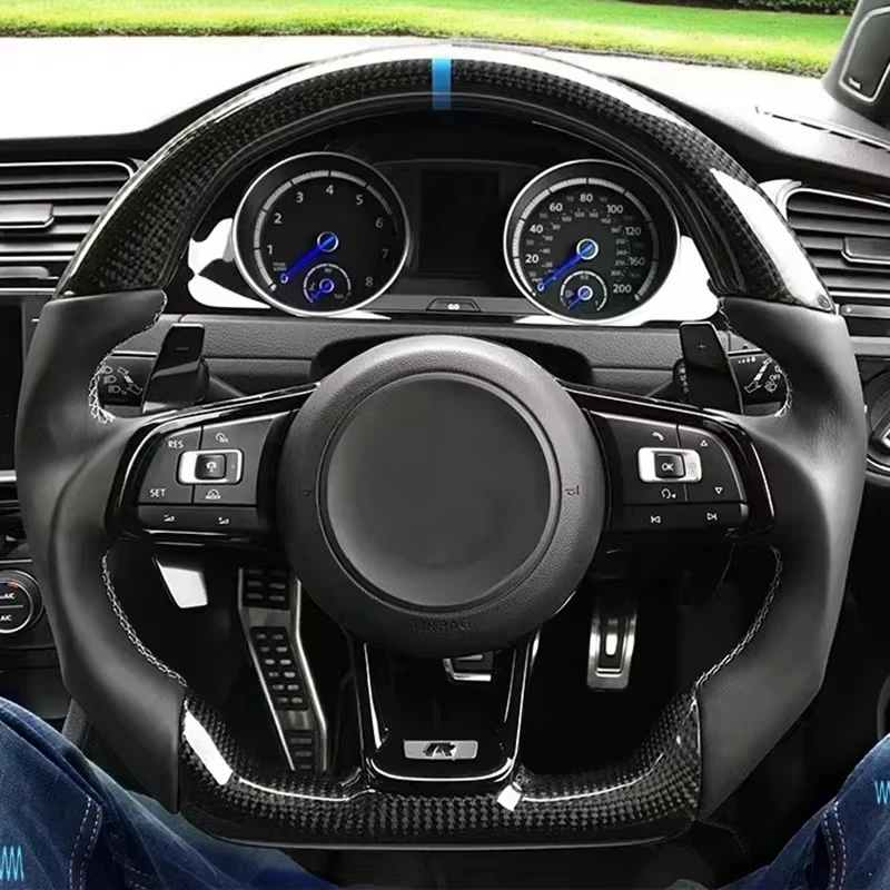 Рулевое колесо из углеродного волокна для Volkswagen Golf 7 75 GTI GTD GTE R Polo Tiguan Passat