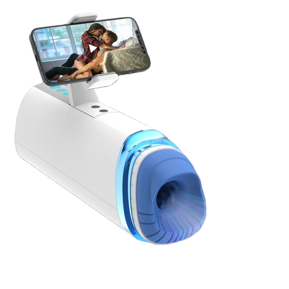 Men Video Sucking Telescopic 2 in1 Masturbation Cup With Mobile Phone Holder xx Sex Toys Hot Japanese Sex Toy Old Man