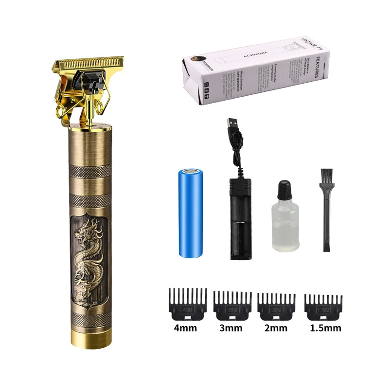 Men Professional Usb Rechargeable T9 Hair Trimmer Electric Clippers Cutting Machine