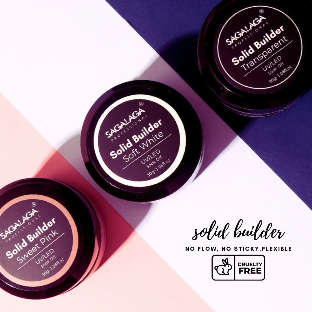 Solid Gel Builder UV for Nails Non sticky Carving Gel Nail Sculpture Hard for Extension 3D Molding Gel