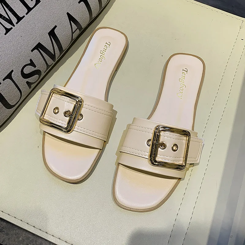 New Product Big Size 42 Outdoor Casual Slides Good Price Ladies Luxury Fashion Flat Female Slippers 2022
