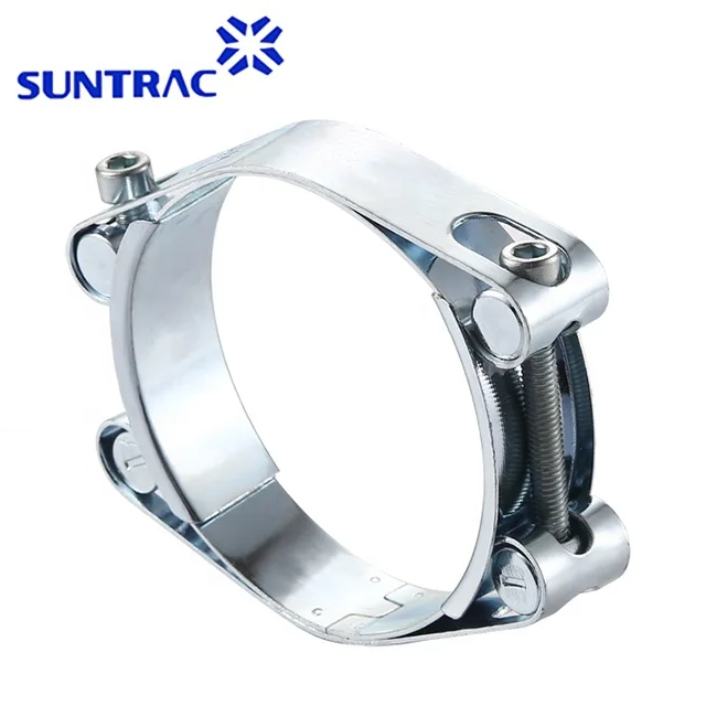 High pressure high torque double bolts double bands super hose clamp