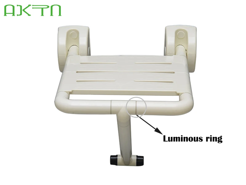 Elderly Care Durable Nylon Folding Bath Seat Elderly Flip Up Bathroom Shower Grab Bar Chair Disabled Wall Mounted Chair