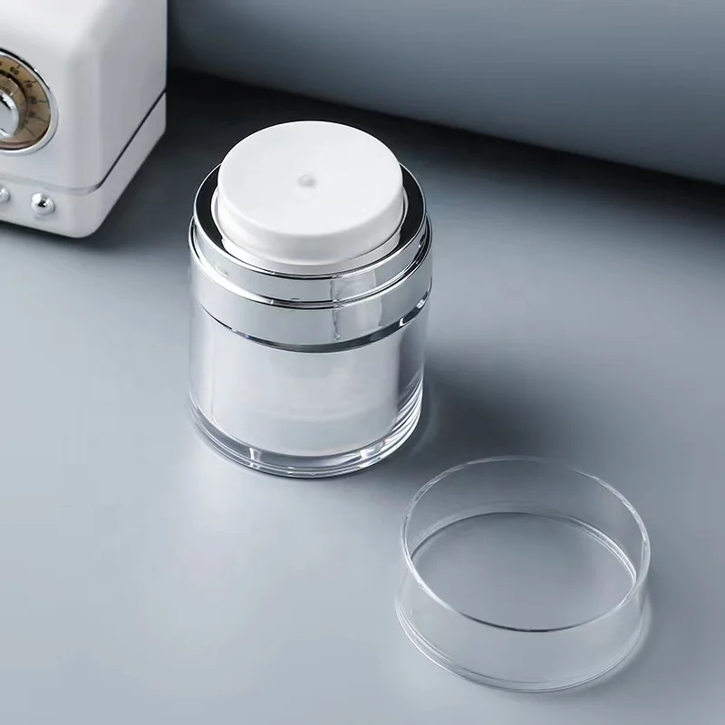 15g 30g 50g PCR cosmetic acrylic vacuum airless cream jar face skin care cream packaging