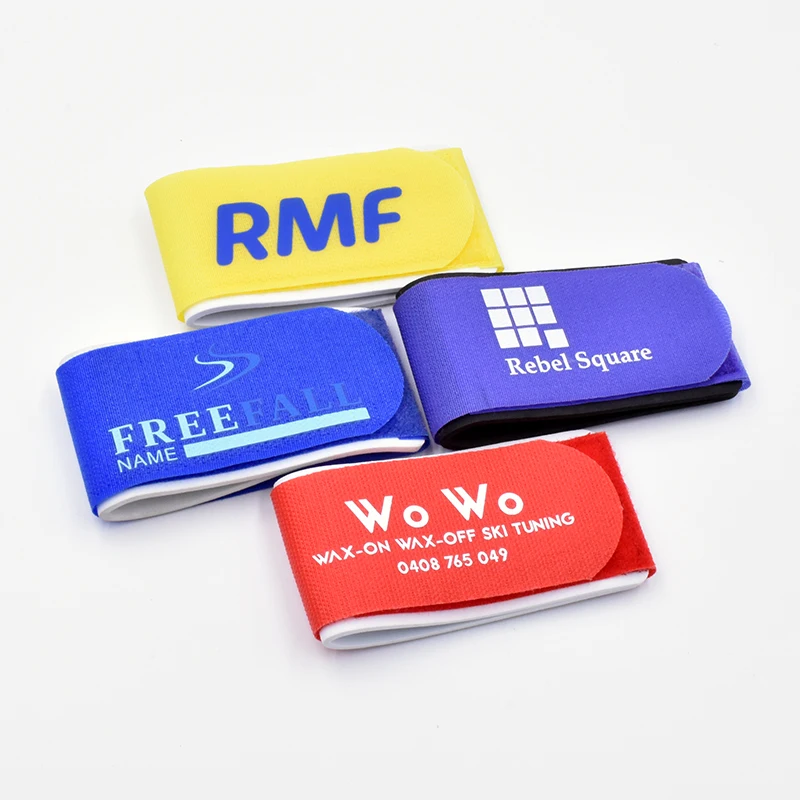 Hot selling customized logo hook and loop ski strap