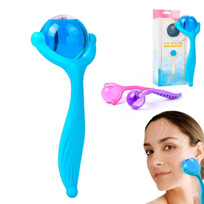 Hot Selling Facial Remove Wrinkle Ice Roller Cold Ice Globes Anti-aging Massager Custom Logo Face Magic Skin Care Beauty Roller