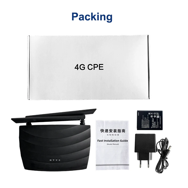 OpenWrt WiFi 4G Cellular Modem Router Home Use 300mbps RJ11 Port 1 WAN 3 LAN Gigabit Interface WPS Broadband 802.11ac