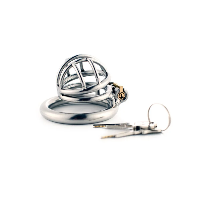 Flat Chastity Cage Metal Male Chastity Device Steel Penis Cage for Men Bdsm Bondage Penis Cage Sex Toys for Couples
