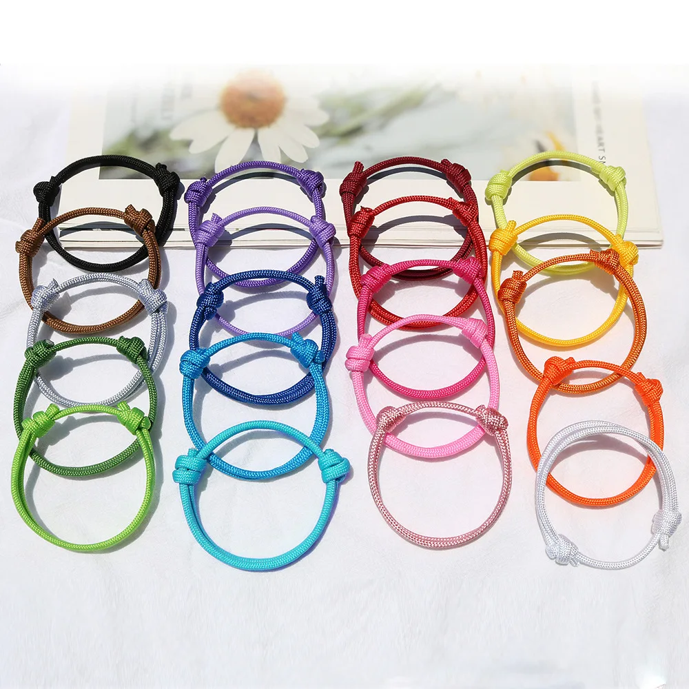 Fine Muti-Color Charm Bracelet Nautical Braided Adjustable Beach Surf Cord Bracelet for Party