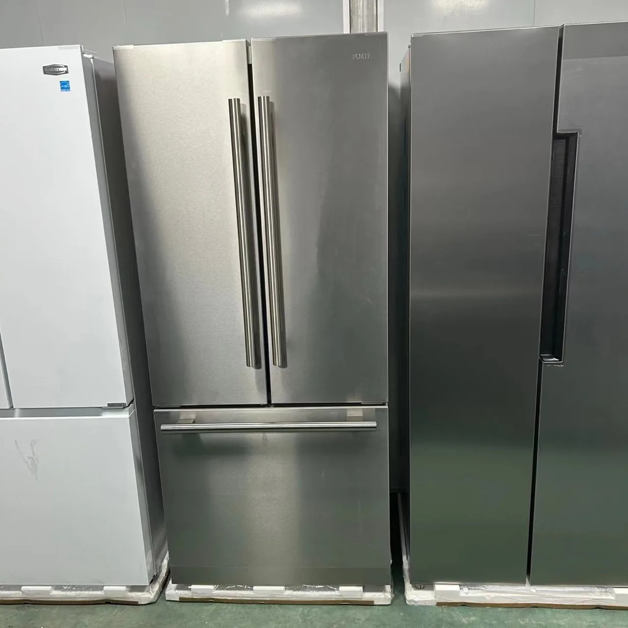 US specific 115V-60HZ variable frequency air-cooled frost free with ice making cross-border French 3-door refrigerator