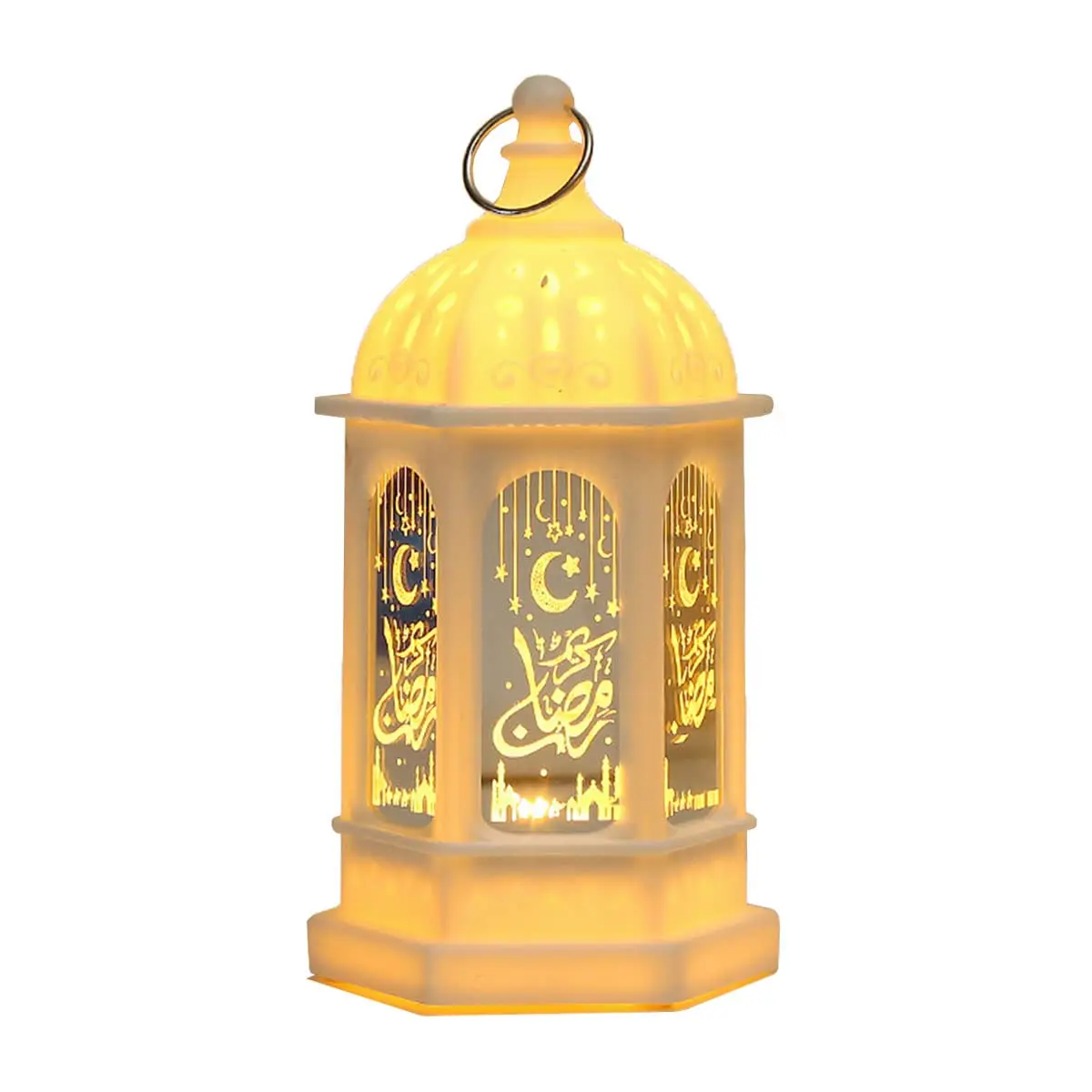 Ramadan Candle Lantern LED Eid Mubarak Lamp Decor Hanging Ramadan Lamp for Home Tabletop Decor Creative Party Supplies