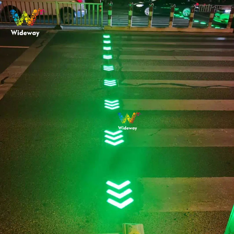 Zebra Crossing Pedestrian Crossing Waterproof Ground Embedded Warning LED Traffic Lights