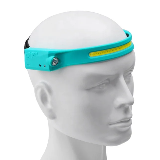 Waterproof Lightweight Wide Beam COB Sensor Head light lamp Rechargeable LED Headlamp With Motion Sensor For Camping Running