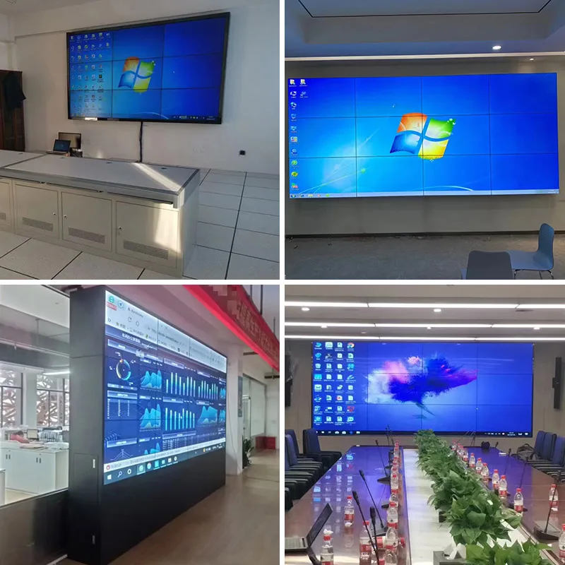 46 49 55 Inch Indoor 4k Hd Screen 2x2 1x4 4x4 Advertising Player Lcd Video Wall With Controller Display