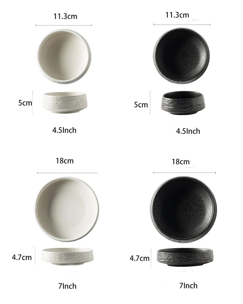 Western Restaurant High-end Kitchen Accessories Retro Pasta Plates Hotel Japanese Stone-grain Frosted Plates